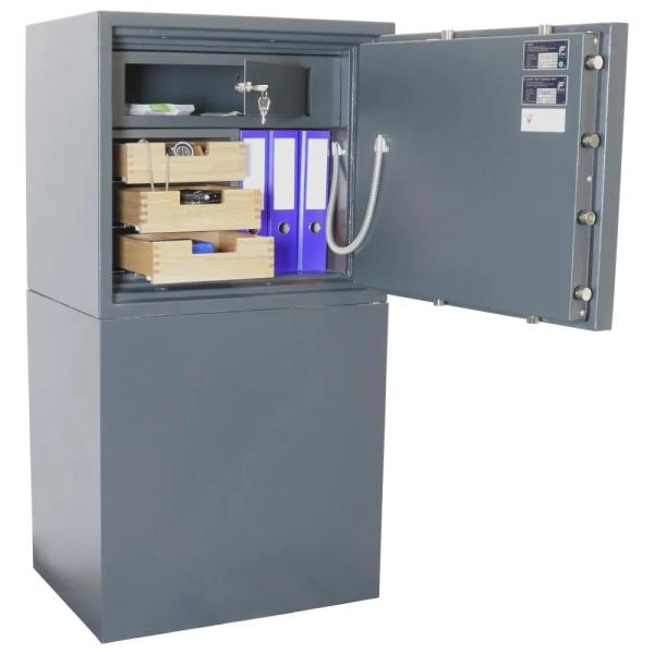 Rottner Wertschutzschrank EN2 Galaxy 60 IT Fire Doppelbartschloss graphitgrau T05819